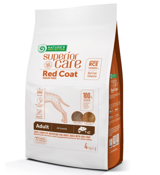 Natures Protection Superior Care Grain Free Adult Dogs All Breeds Red Coat With Salmon - 40gr