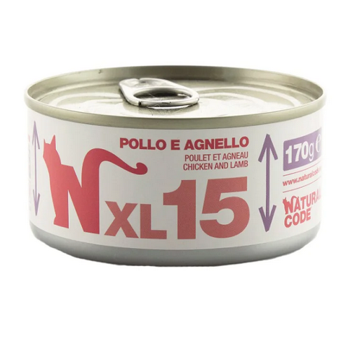 Natural Code Xl 15 Cat Chicken & Lamb - 170gr