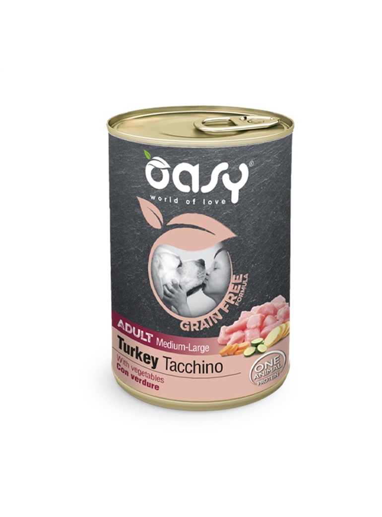 Oasy Wet Dog Grain Free - Adult Medium & Large Breed Turkey - 400gr
