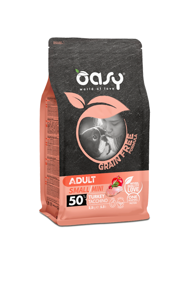 Oasy Grain Free Adult Small Or Mini Turkey - 2.5 Kg