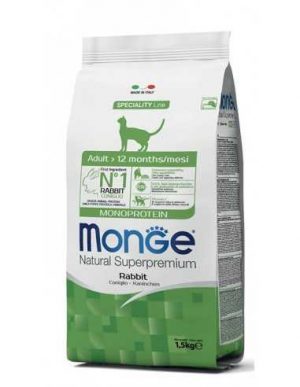 Monge Monoprotein Cat Rabbit - 1.5 Kg