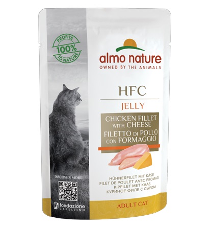 Almo Nature - Hfc Jelly Chicken Fillet & Cheese - 55gr