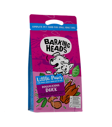 Barking Heads Doggylicious Duck For Adult Small Breeds - 1.5 Kg