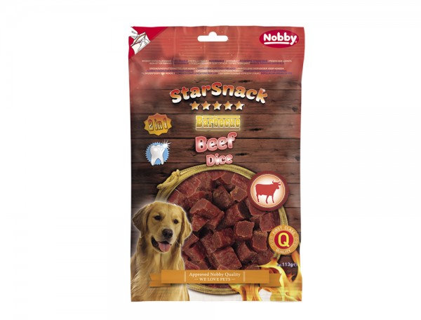 Nobby Starsnack Bbq Beef Dice - 113gr