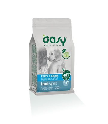 Oasy One Protein Dog Puppy & Junior Medium & Large Breed Lamb - 12 Kg