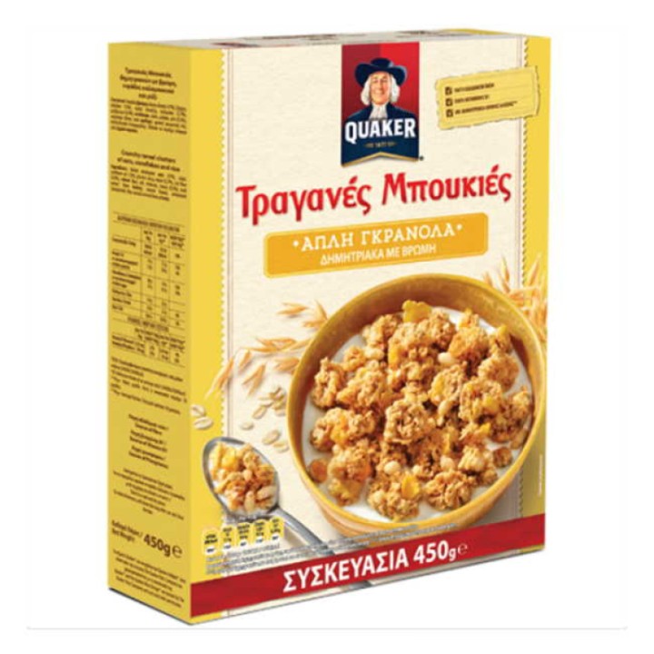 Quaker Cereals With Oats - Granola 450Gr