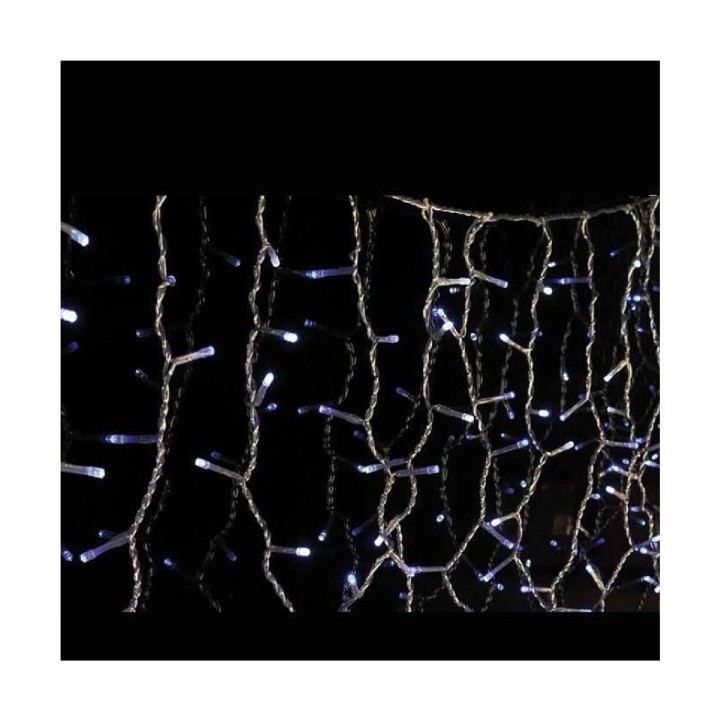 288 LED ΧΡΙΣΤΟΥΓΕΝΝΙΑΤΙΚΑ ΛΑΜΠΑΚΙΑ ΒΡΟΧΗ ΘΕΡΜΟΥ ΛΕΥΚΟΥ ΦΩΤΙΣΜΟΥ ΔΙΑΦΑΝΟ ΚΑΛΩΔΙΟ