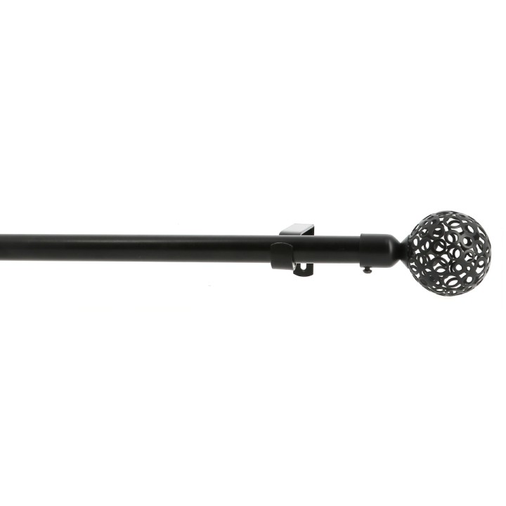 MOBOIS ΣΕΤ ΚΟΥΡΤΙΝΟΞΥΛΟΥ CHOU D19-16 120-210CM ΜΑΥΡΟ ΜΑΤ