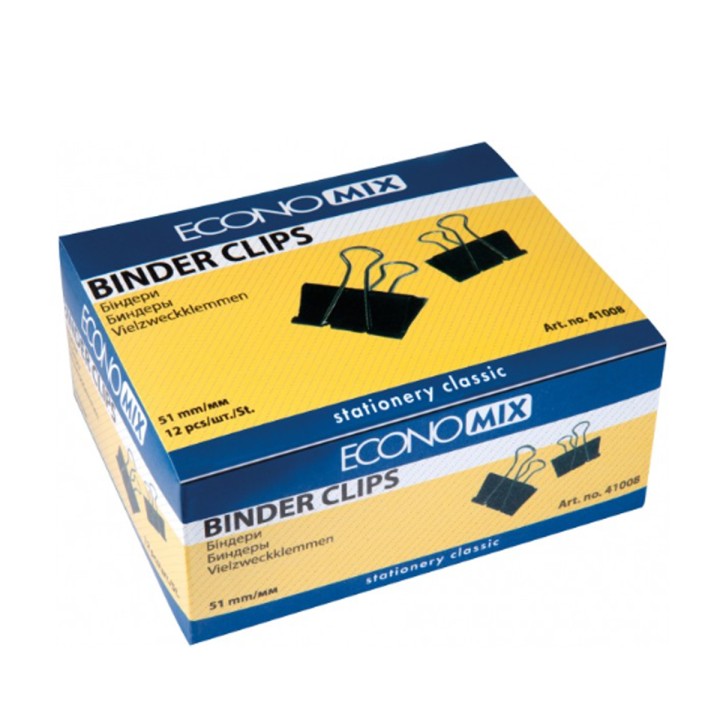 ΣΚΛΙΠΣ ΚΟΛΛΩΝ ECONOMIX BINDER CLIPS 51mm 12 ΤΕΜ