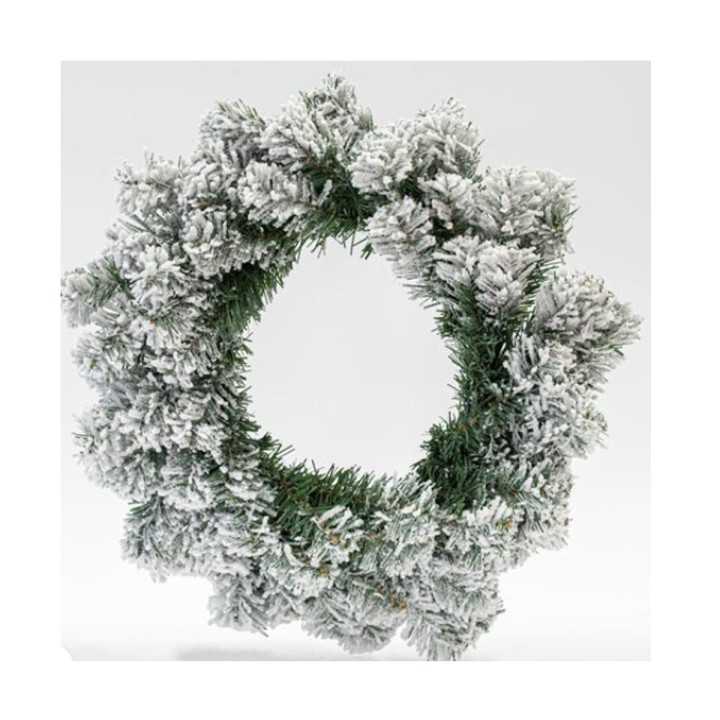 Στεφανι Πλαστικο Χιονισμενο 45Cm Plastic Snowy Wreath 45Cm