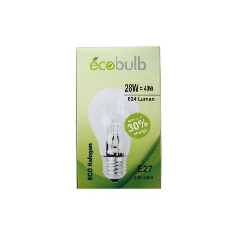 ΛΑΜΠΑ ECO HALOGEN E27 28W=40W 370LM ΚΙΤΡΙΝΟΥ ΦΩΤΙΣΜΟΥ