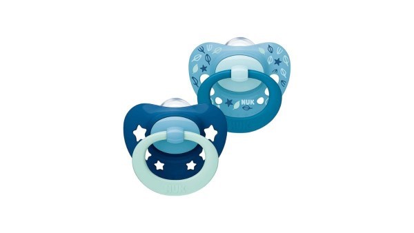 Nuk Silicone Soother Signature 6-18M, Blue, 2pcs