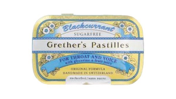 Grethers Pastilles For Throat and Voice Blackcurrant, 60g