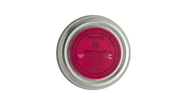 Apivita Pastilles For Sore Throat With Blackberry & Propolis, 45g
