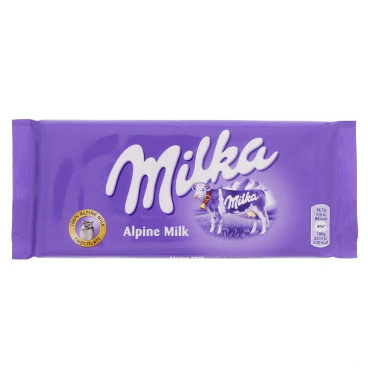 Milka Alpine Milk Chocolate 90gr