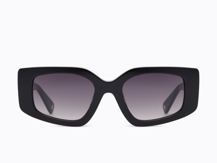 Carolina Lemke Onasys Rectangle  Women's sunglasses  Color Black Lens Color Gradient Smoke