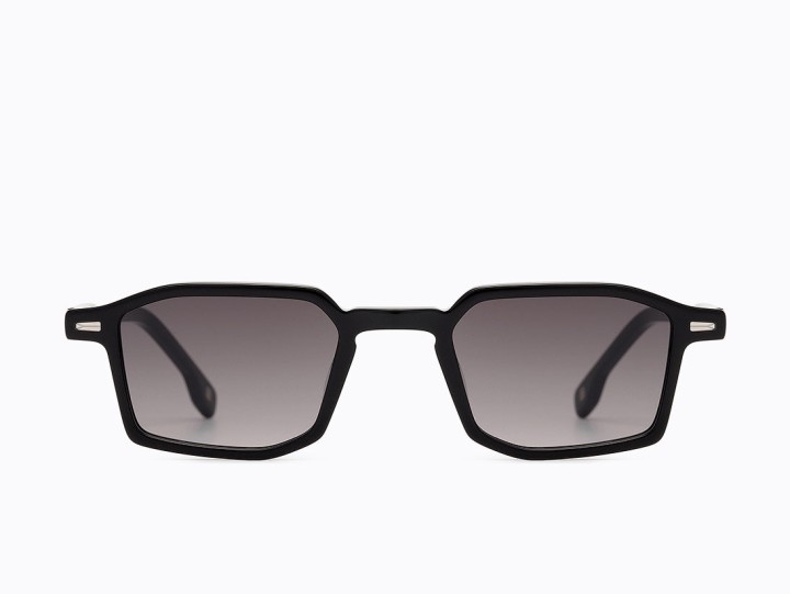 Carolina Lemke Rancho Geometric Men's sunglasses Color Trans Light Peach Lens Color Gradient Grey Brown