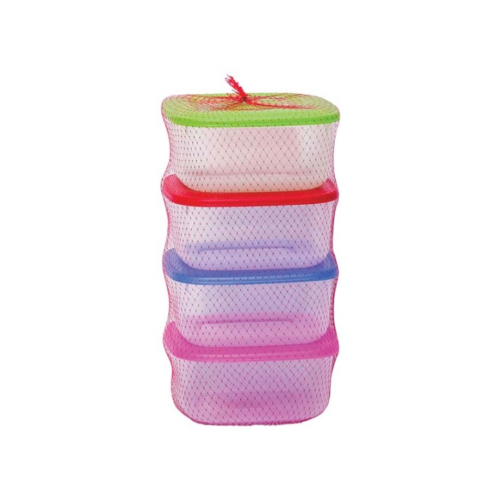 Cyclops Food Cont Set Sqr 8Pcs 1.5L