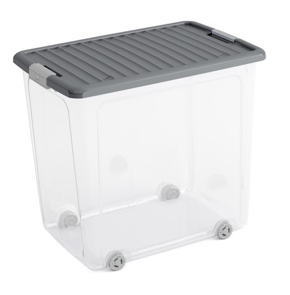 KIS W-BOX XL LARGE SIZE 78L WHEELS TRANSPERENT /GREY