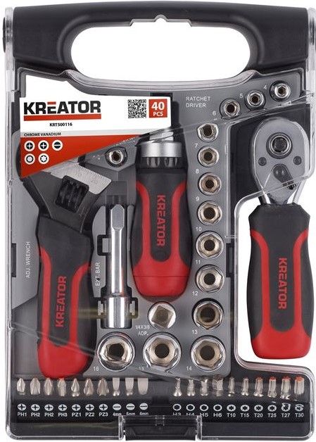 Kreator Tool Kit Socket Set 40Pcs