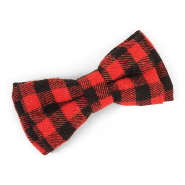 Beau Tie - Red & Red Check -2 Pack