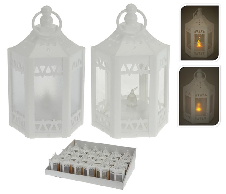 LANTERN LED 11CM WHITE 2ASS
