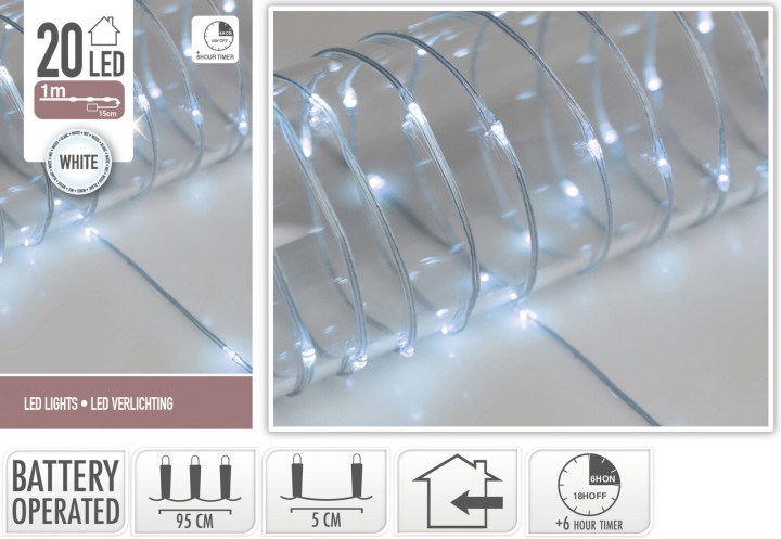 LED LIGHTS 20L WHITE BO TIMER