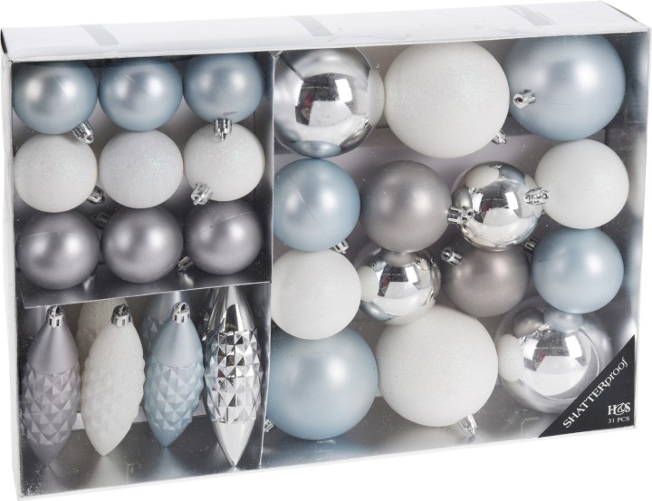CHRISTMAS HANGING DECORATION 31PCS - MULTICOLOR