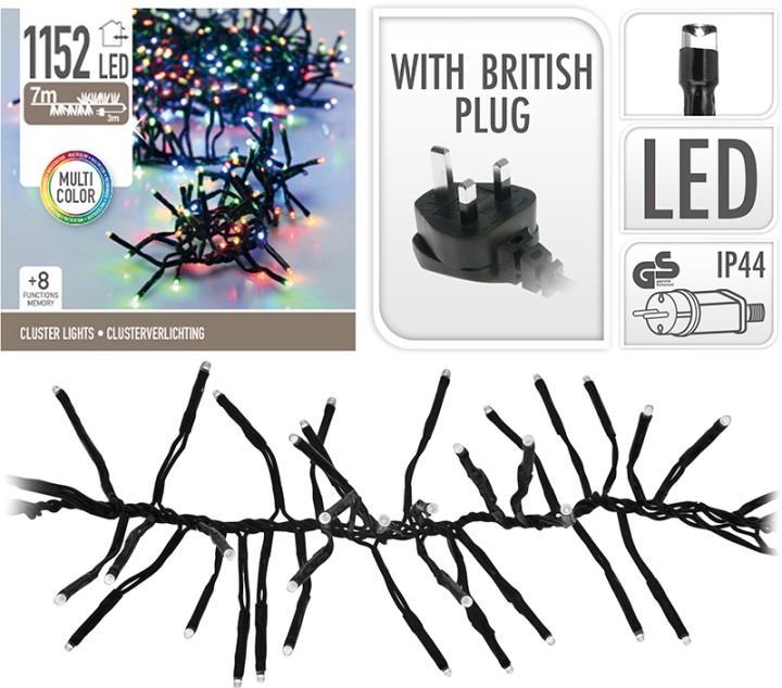 XMAS CLUSTERLIGHTS 1152L MULTI