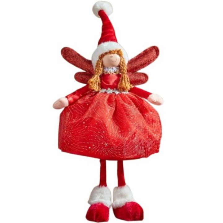 CHRISTMAS FAIRY FIGURINE - RED