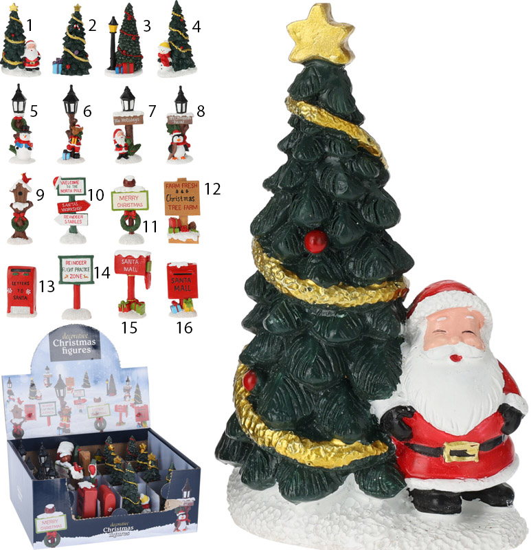 XMAS FIGURES 8CM 16ASS MULTI