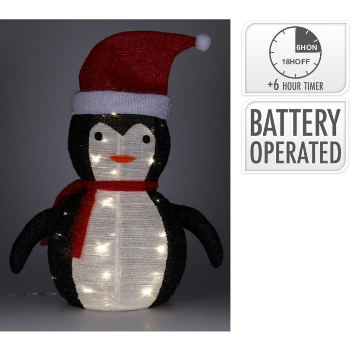 DECORATIVE PENGUIN WITH LED 68CM