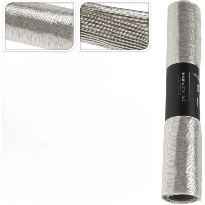 DECORATIVE FABRIC 28X150CM SILVER - ASSORTED DESIGNS