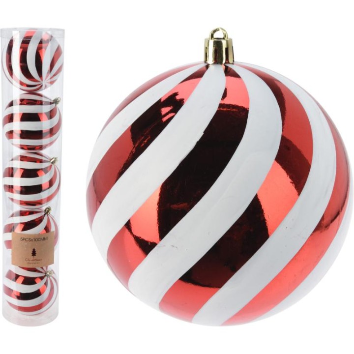 CHRISTMAS BALL 10CM 5PCS