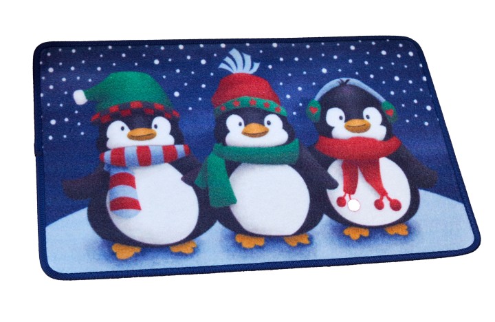 OUTSIDE IN FROSTY PENGUINS MAT 40X60CM