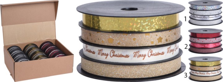 RIBBON 10MMX4M 4PCS 3ASS