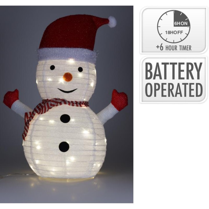 SNOWMAN WITH LED 68CM
