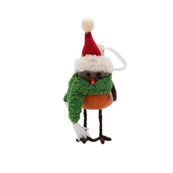 FESTIVE ROBIN-PENDANT-RED