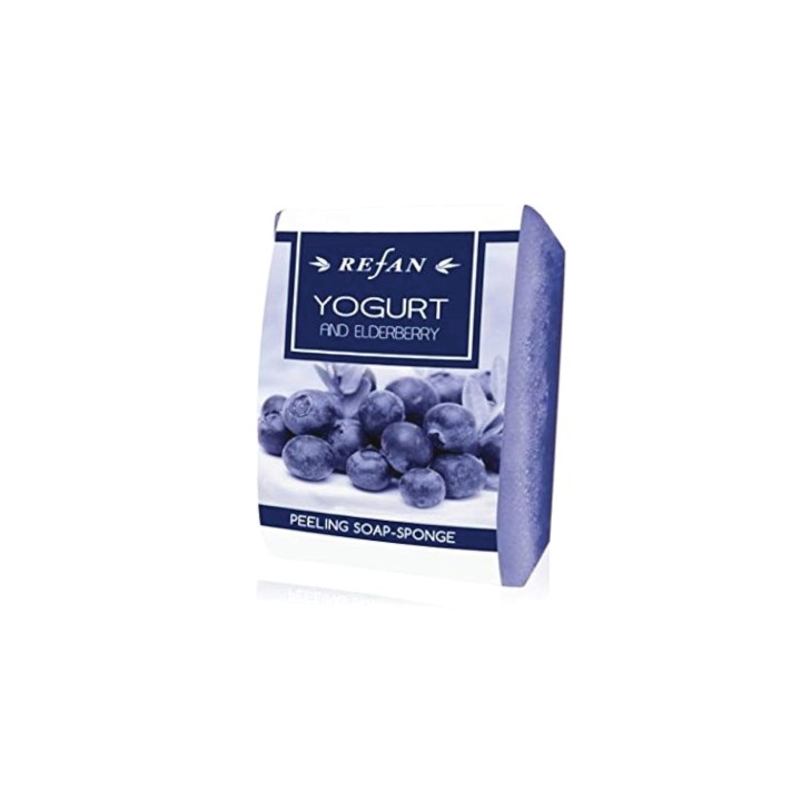 Refan Peeling Soap Sponge Yogurt And Elderberry