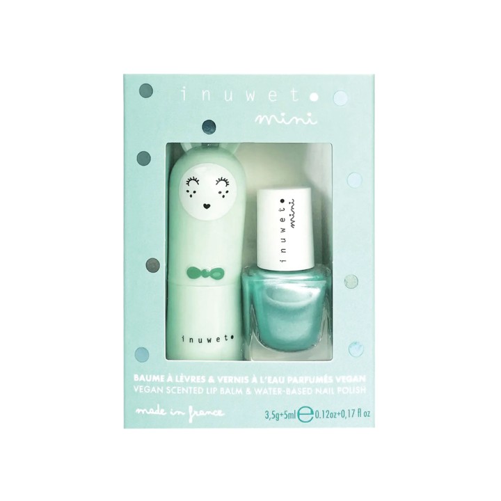Inuwet Set Aqua Lip Balm And Nail Polish