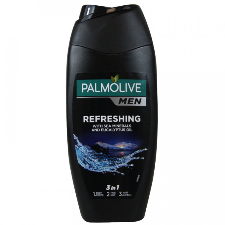 Palmolive Men Refreshing Shampoo & Shower Gel 2in1 with Sea Minerals & Eucalyptus Oil 250ml