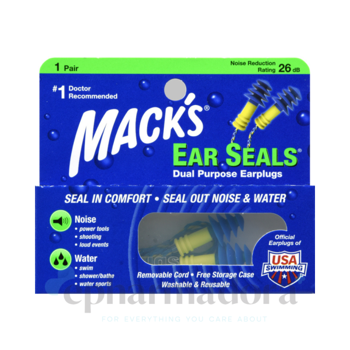 Mack's Ear Seals Dual Purpose Earplugs 1 pair