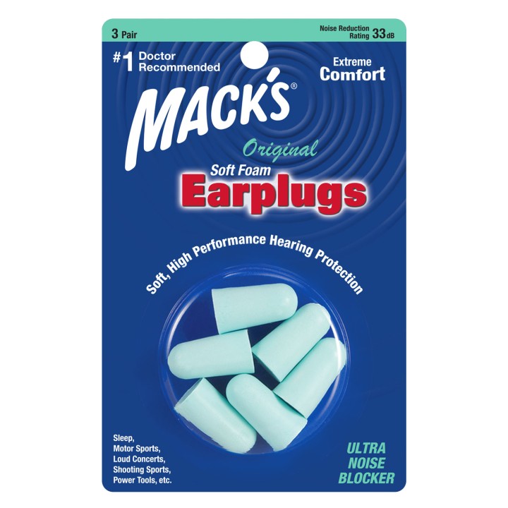 Mack's Original Soft Foam Earplugs 3 pairs