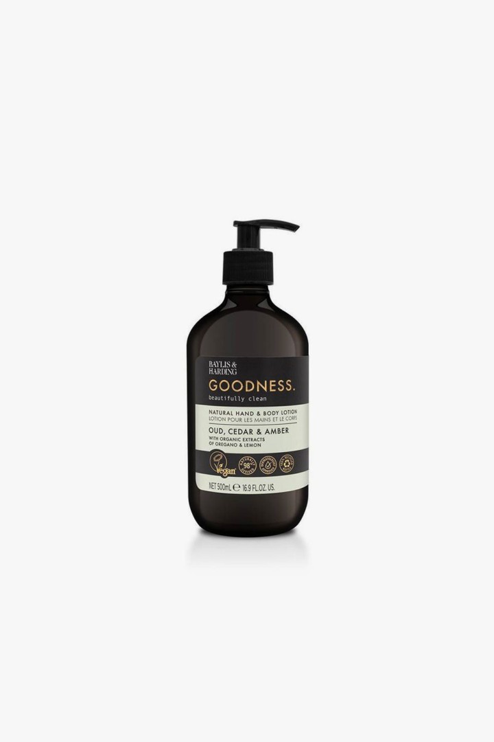 Baylis & Harding Natural Hand & Body Lotion Oud, Cedar & Amber 500ml