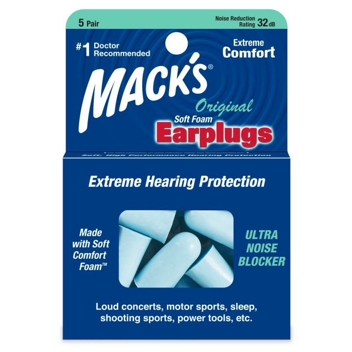 Mack's Original Soft Foam Earplugs 5 pairs
