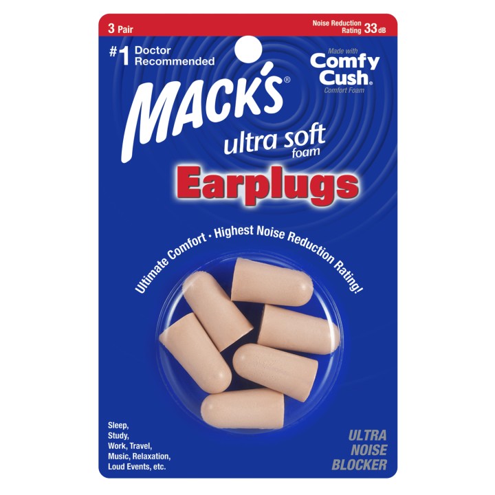 Mack's Ultra Soft Foam Earplugs 3 pairs