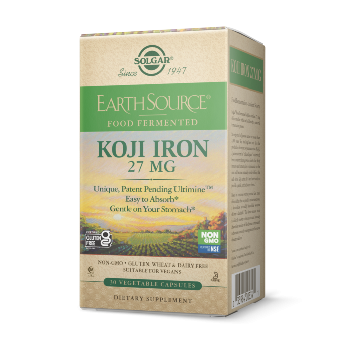 Solgar Earth Source Iron Koji 27mg x 30 Capsules