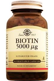 Solgar Biotin 5000 mg x 50 Capsules - Promotes Healthy Skin, Nails & Hair