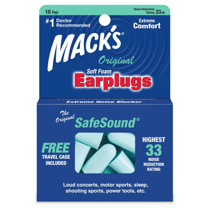 Mack's Original Soft Foam Earplugs 10 pairs