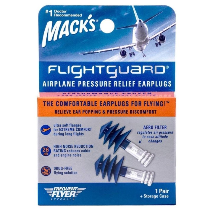 Mack's Flightguard Airplane Pressure Relief Earplugs 1 pair